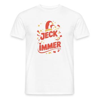 Jeck Für Immer Kölner Karneval Kölle Alaaf Kostüm - Männer T-Shirt - Weiß - Vorne - AI Model Male 178 dark (178cm)