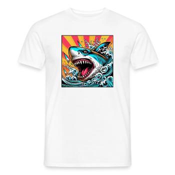 Requin - T-shirt homme - blanc - Devant - AI Model Male 178 dark (178cm)