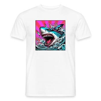 Requin - T-shirt homme - blanc - Devant - AI Model Male 178 dark (178cm)
