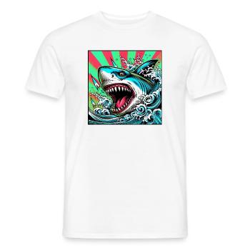 Requin - T-shirt homme - blanc - Devant - AI Model Male 178 dark (178cm)