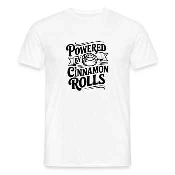 Propulsé par des roulés à la cannelle - T-shirt homme - blanc - Devant - AI Model Male 178 dark (178cm)