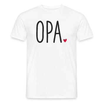 ❤️ Grandpa – Loving Text Design - Men's T-Shirt - white - Front - AI Model Male 178 dark (178cm)
