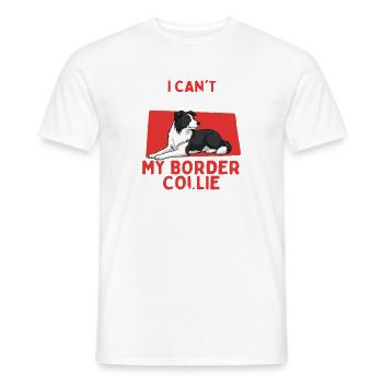 Mon border collie est allergique pour enfants Humour - T-shirt homme - blanc - Devant - AI Model Male 178 dark (178cm)