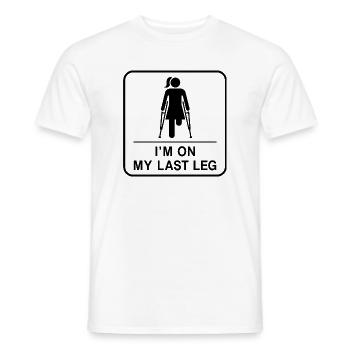 Ich bin am Ende meiner Kräfte – Lustiges Video übe - Männer T-Shirt - Weiß - Vorne - AI Model Male 178 dark (178cm)