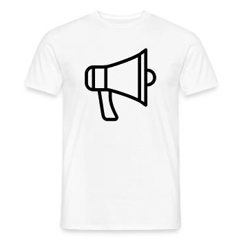 mégaphone - T-shirt homme - blanc - Devant - AI Model Male 178 dark (178cm)