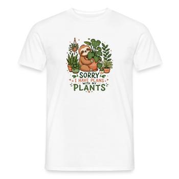 Désolé d’avoir prévu avec mon - T-shirt homme - blanc - Devant - AI Model Male 178 dark (178cm)