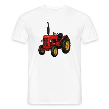 Roter Traktor im Feld - Männer T-Shirt - Weiß - Vorne - AI Model Male 178 dark (178cm)