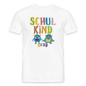 Schulkind 2026 Monsterfreunde - Männer T-Shirt - Weiß - Vorne - AI Model Male 178 dark (178cm)