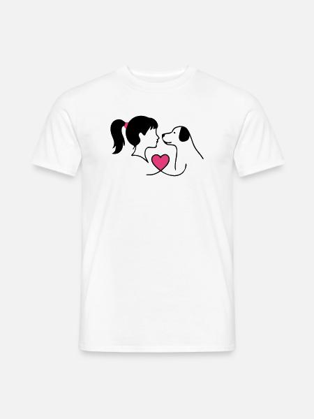 Hundemama Hund Mädchen Liebe Frauchen - Männer T-Shirt - Weiß