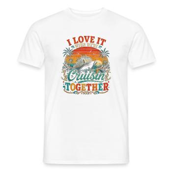 Ich liebe es, wenn wir zusammen kreuzen Retro Vintag - Männer T-Shirt - Weiß - Vorne - AI Model Male 178 dark (178cm)