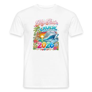 Meine erste Kreuzfahrt 2026 - Männer T-Shirt - Weiß - Vorne - AI Model Male 178 dark (178cm)