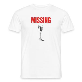 Vermisst? Hast du mein Bein gesehen? Lustiger Bein - Männer T-Shirt - Weiß - Vorne - AI Model Male 178 dark (178cm)