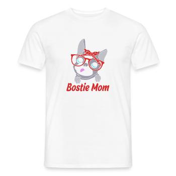 Boston Terrier - T-shirt homme - blanc - Devant - AI Model Male 178 dark (178cm)