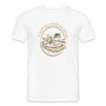 Écusson de la Tortue de Combat - T-shirt homme - blanc - Devant - AI Model Male 178 dark (178cm)
