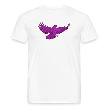 Oiseau de proie en vol, de couleur différente - T-shirt homme - blanc - Devant - AI Model Male 178 dark (178cm)