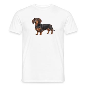 Dachshund - Men's T-Shirt - white - Front - AI Model Male 178 dark (178cm)