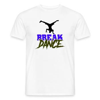 Breakdance Schriftzug Kontrast - Männer T-Shirt - Weiß - Vorne - AI Model Male 178 dark (178cm)