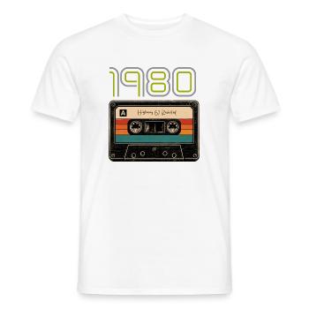 Neon 1980er Kassetten-Roadtrip - Männer T-Shirt - Weiß - Vorne - AI Model Male 178 dark (178cm)