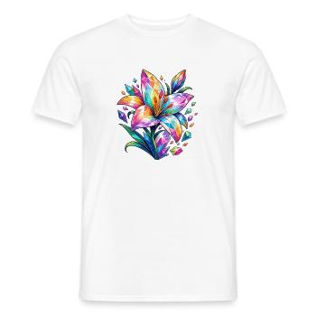 Palette de couleurs fleurs de cristal - T-shirt homme - blanc - Devant - AI Model Male 178 dark (178cm)