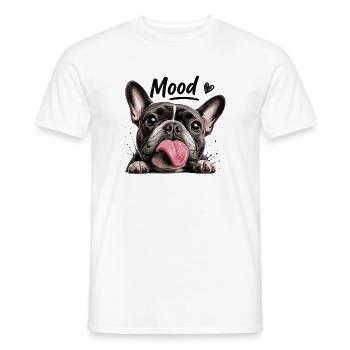  Mood Lustiger Französische Bulldogge Hund Mit - Männer T-Shirt - Weiß - Vorne - AI Model Male 178 dark (178cm)