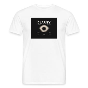 Clarity – Minimal Future Graphic - Männer T-Shirt - Weiß - Vorne - AI Model Male 178 dark (178cm)