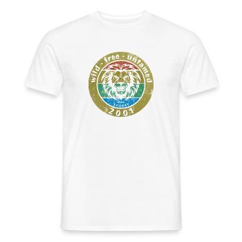 25. Geburtstag Sauvage, libre et indompté depuis 08/2001 - T-shirt homme - blanc - Devant - AI Model Male 178 dark (178cm)