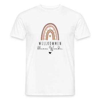 Willkommen kleines Wunder Regenbogen - Männer T-Shirt - Weiß - Vorne - AI Model Male 178 dark (178cm)