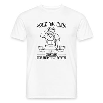Né pour Raid, forcé de trouver la prise 10MM - T-shirt homme - blanc - Devant - AI Model Male 178 dark (178cm)