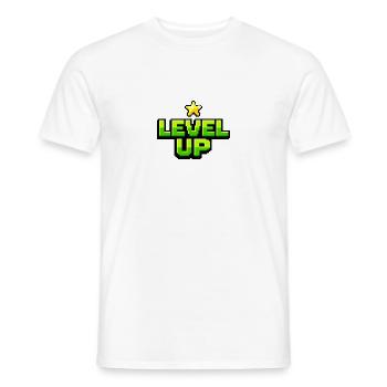 Retro Level Up Gaming 8Bit - Männer T-Shirt - Weiß - Vorne - AI Model Male 178 dark (178cm)