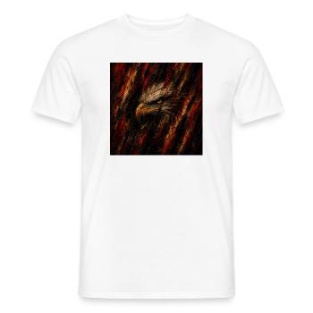 Feueradler auf einem flammenden Hintergrund - Männer T-Shirt - Weiß - Vorne - AI Model Male 178 dark (178cm)