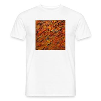 Grille Incandescente Abstraite - T-shirt homme - blanc - Devant - AI Model Male 178 dark (178cm)