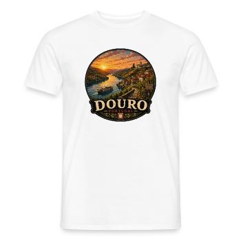 Douro Portugal Fluss Weinberge Altstadt Kanal - Männer T-Shirt - Weiß - Vorne - AI Model Male 178 dark (178cm)