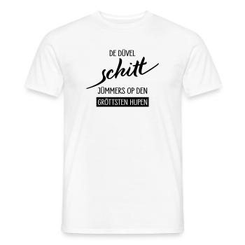 De Duevel Schitt Juempers Shirt - Männer T-Shirt - Weiß - Vorne - AI Model Male 178 dark (178cm)