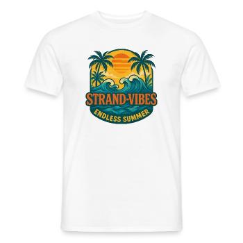 Strand-Vibes Endless Summer - Männer T-Shirt - Weiß - Vorne - AI Model Male 178 dark (178cm)