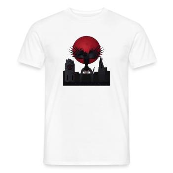 Tempête de Corbeau sur la Lune Rouge - T-shirt homme - blanc - Devant - AI Model Male 178 dark (178cm)