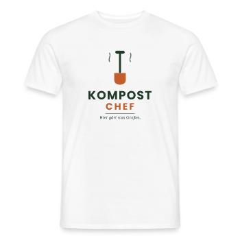 Kompost-Chef – Hier gärt was Großes - Männer T-Shirt - Weiß - Vorne - AI Model Male 178 dark (178cm)