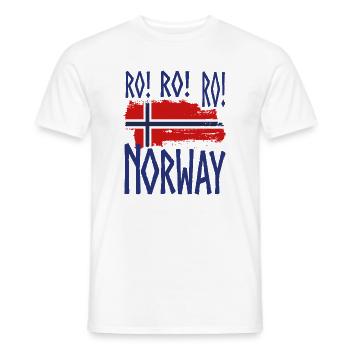 Nordic Ro ! Graphique du drapeau norvégien - T-shirt homme - blanc - Devant - AI Model Male 178 dark (178cm)