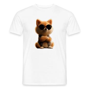 Shiba Inu Dog Japanese Dog Breed Japan Shibas - Men's T-Shirt - white - Front - AI Model Male 178 dark (178cm)