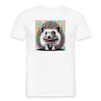 hérisson - T-shirt homme - blanc - Devant - AI Model Male 178 dark (178cm)