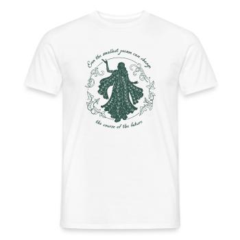 Le Seigneur Des Anneaux Galadriel Avec Citation - T-shirt homme - blanc - Devant - AI Model Male 178 dark (178cm)