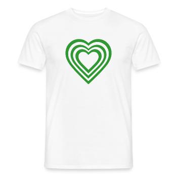 Heart - Men's T-Shirt - white - Front - AI Model Male 178 dark (178cm)