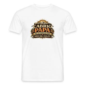 Cabrio Papa Spruch  Viel cooler Cabriolet Spaß  - Männer T-Shirt - Weiß - Vorne - AI Model Male 178 dark (178cm)