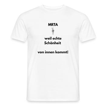 MTRA Echte Schönheit kommt von innen T-Shirt - Männer T-Shirt - Weiß - Vorne - AI Model Male 178 dark (178cm)
