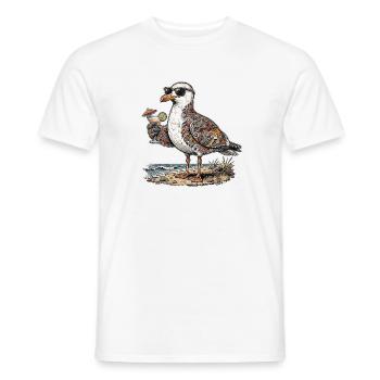 Art du tatouage asiatique de mouette - T-shirt homme - blanc - Devant - AI Model Male 178 dark (178cm)