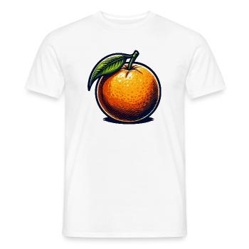 Orange rétro éclatant - T-shirt homme - blanc - Devant - AI Model Male 178 dark (178cm)