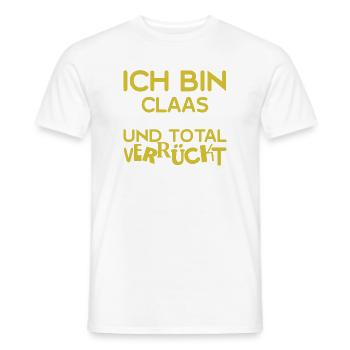 Claas als Vorname - Männer T-Shirt - Weiß - Vorne - AI Model Male 178 dark (178cm)