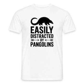 Dictons pangolins : cadeau de pommes de pin - T-shirt homme - blanc - Devant - AI Model Male 178 dark (178cm)