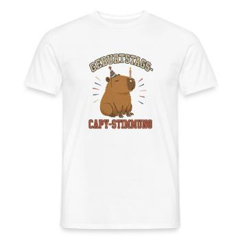 Geburtstags-Capy-Stimmung - Männer T-Shirt - Weiß - Vorne - AI Model Male 178 dark (178cm)