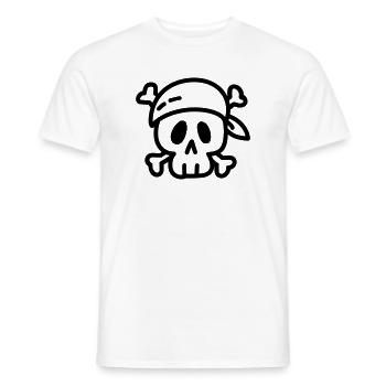Pirat - Männer T-Shirt - Weiß - Vorne - AI Model Male 178 dark (178cm)