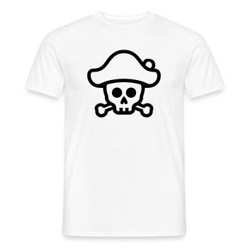 tête de mort - T-shirt homme - blanc - Devant - AI Model Male 178 dark (178cm)